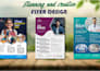 do flyers,  posters, brochures, menu, and label design